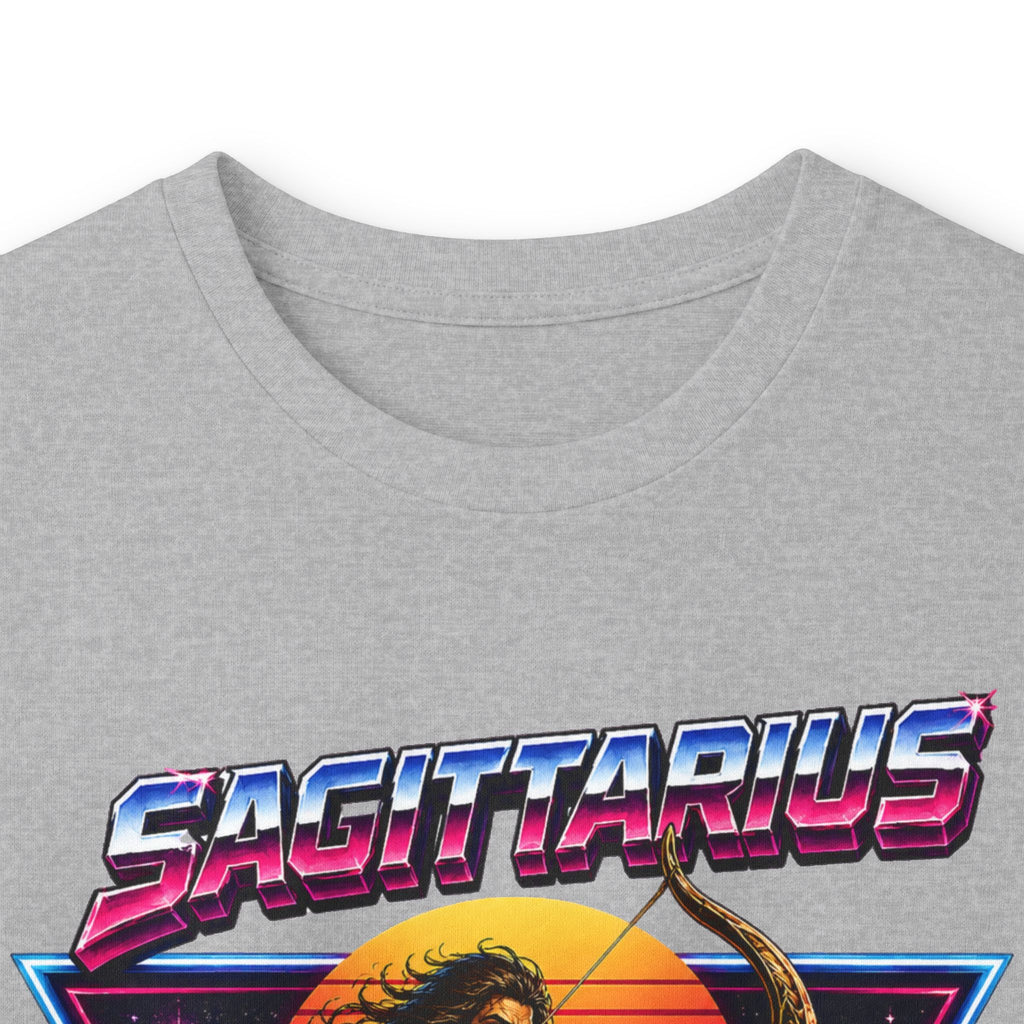 Retro Synthwave Centaur Long Sleeve Zodiac Tee
