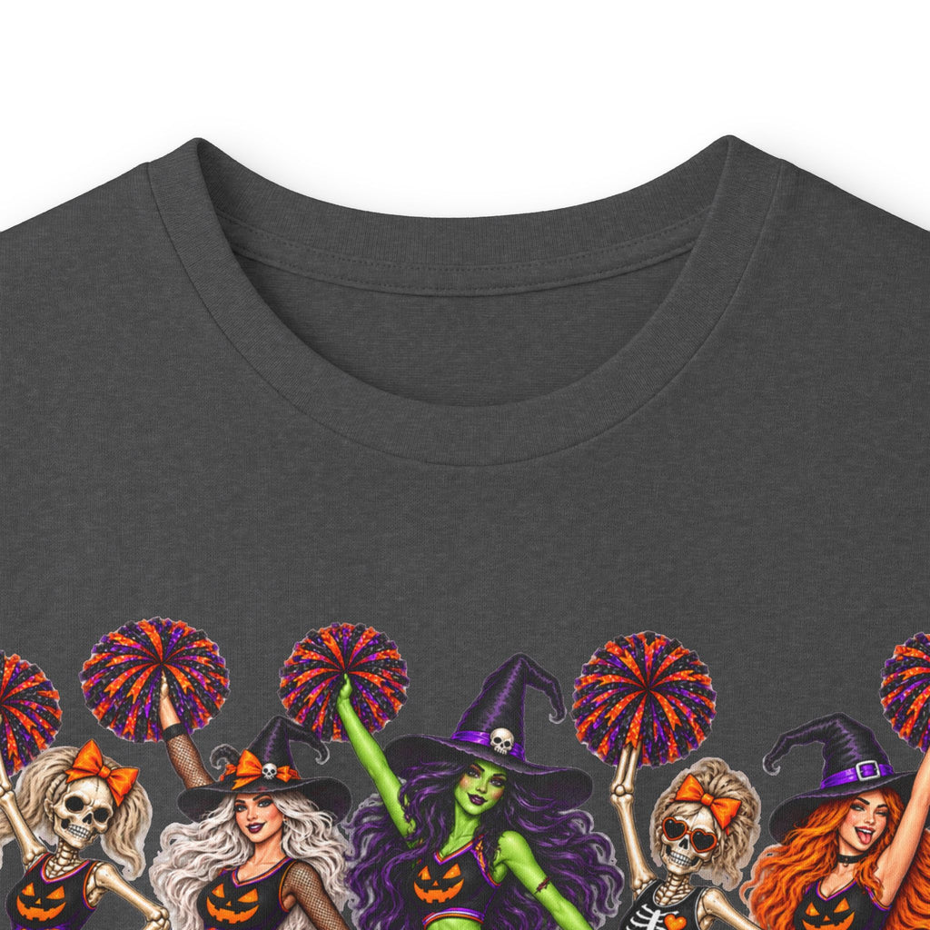 Cheerleader Skeletons and Witches Halloween Long Sleeve Tee