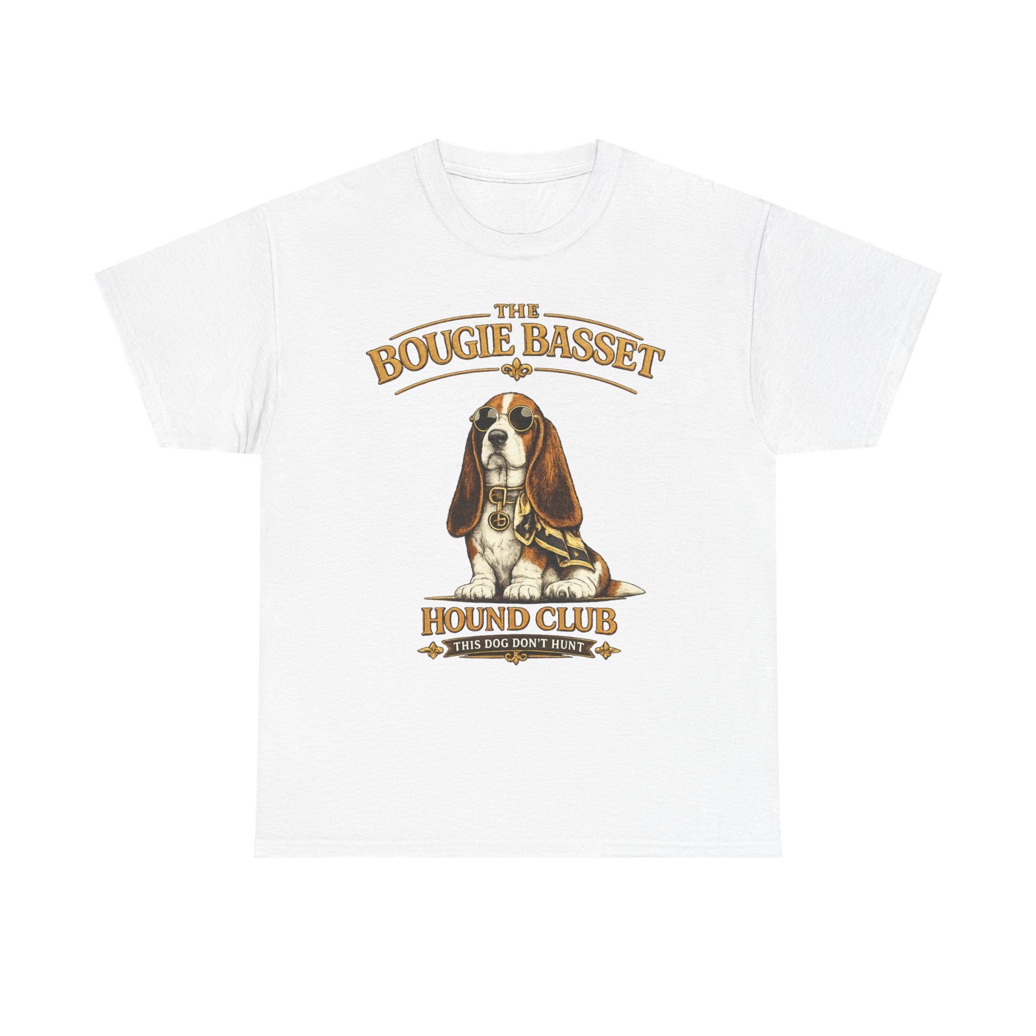 Basset Hound Club T-Shirt – Cute Vintage Basset Hound Graphic Tee " The Bougie Bassett hound Club"