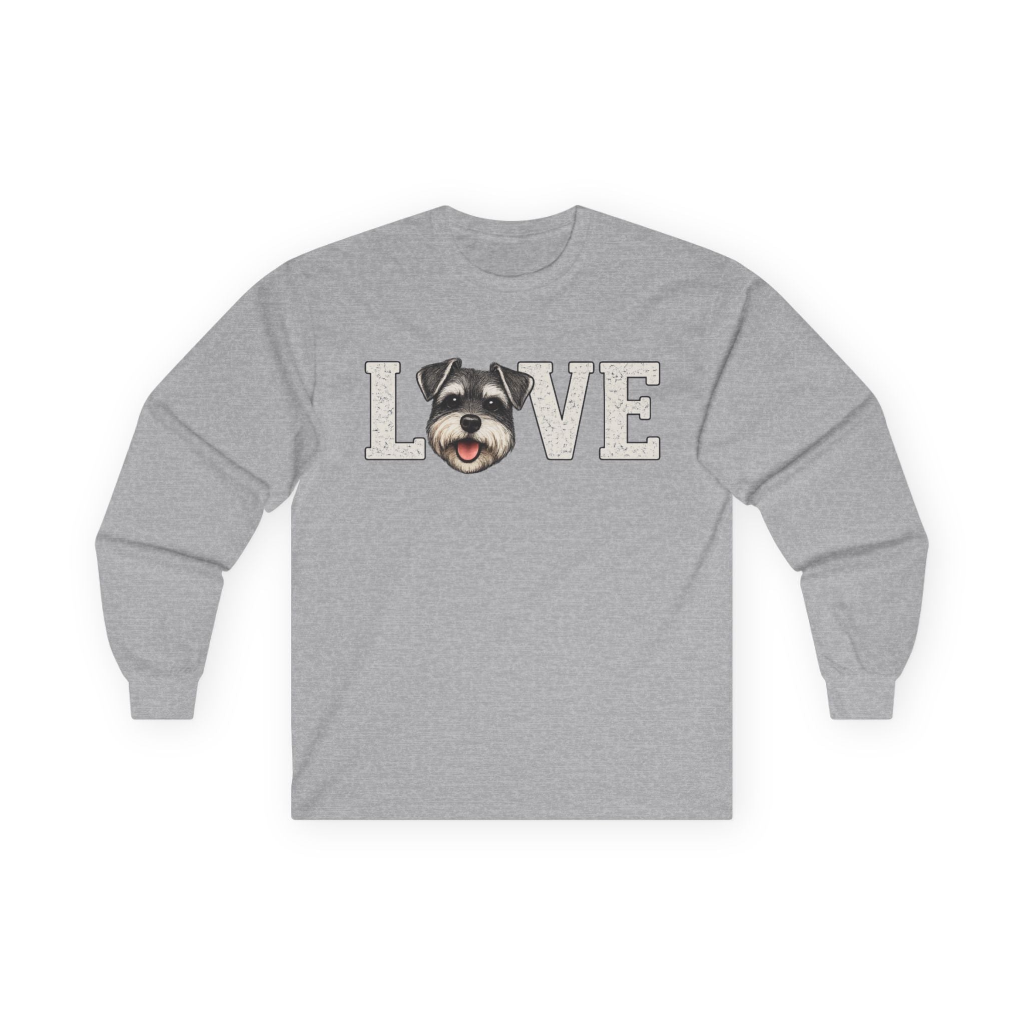 Schnauzer 'LOVE' Long Sleeve Tee – Dog Lover Shirt