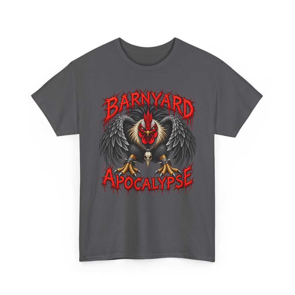 Barnyard Apocalypse Graphic Tee — Dark Rooster Horror Farm Shirt