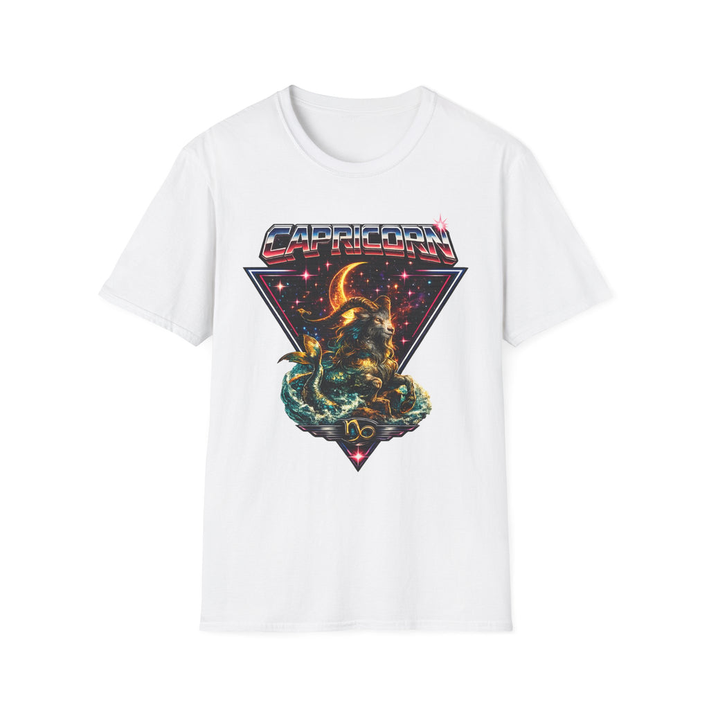 Capricorn Zodiac T-Shirt — Retro Cosmic Sea Goat Astrological Tee