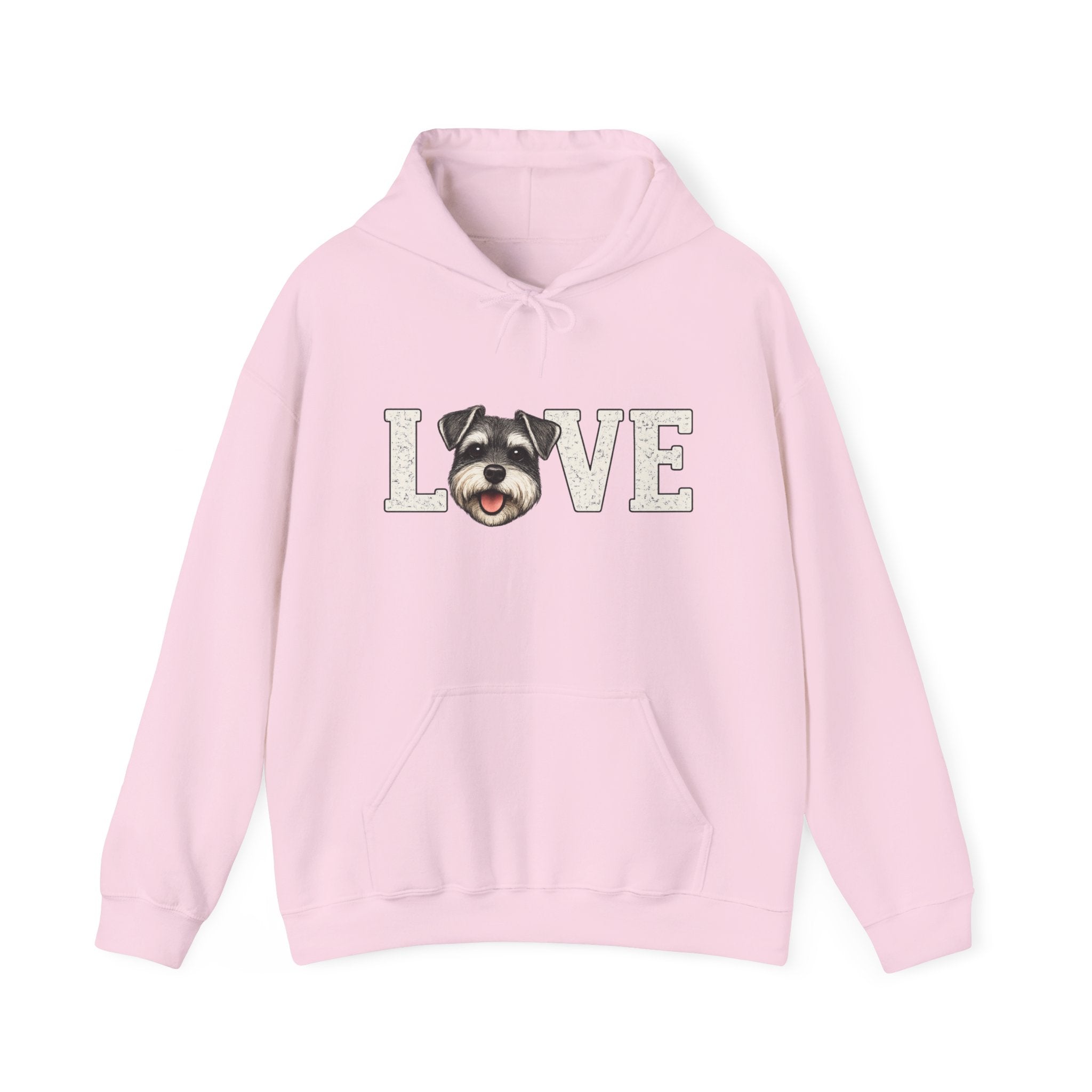 Love Schnauzer Hoodie — Cute Dog Face Pullover for Dog Lovers
