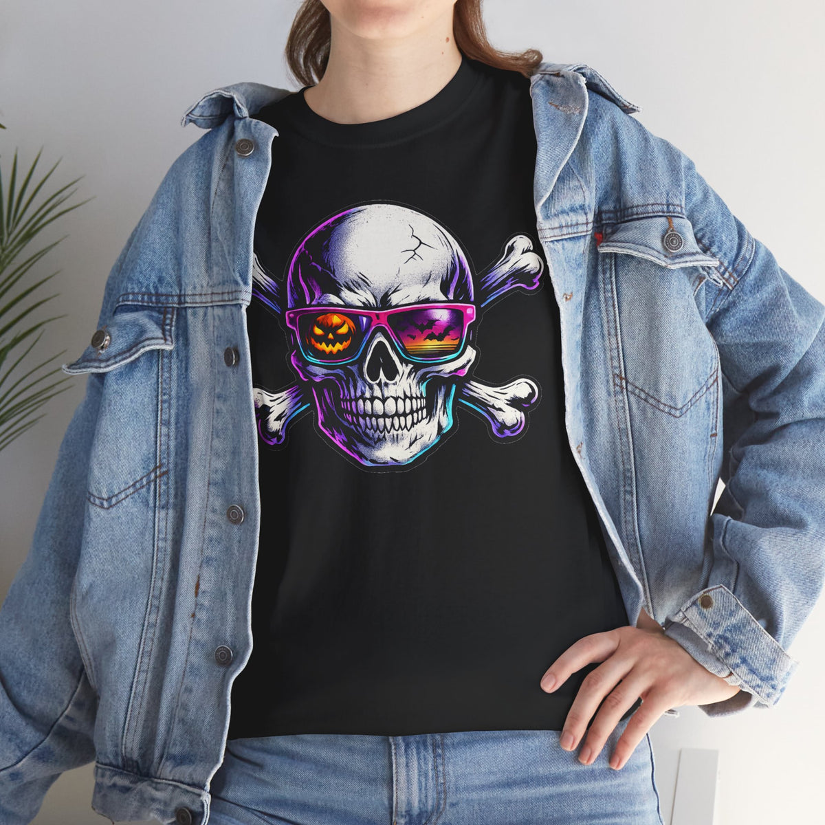 Neon Skull & Crossbones Graphic Tee