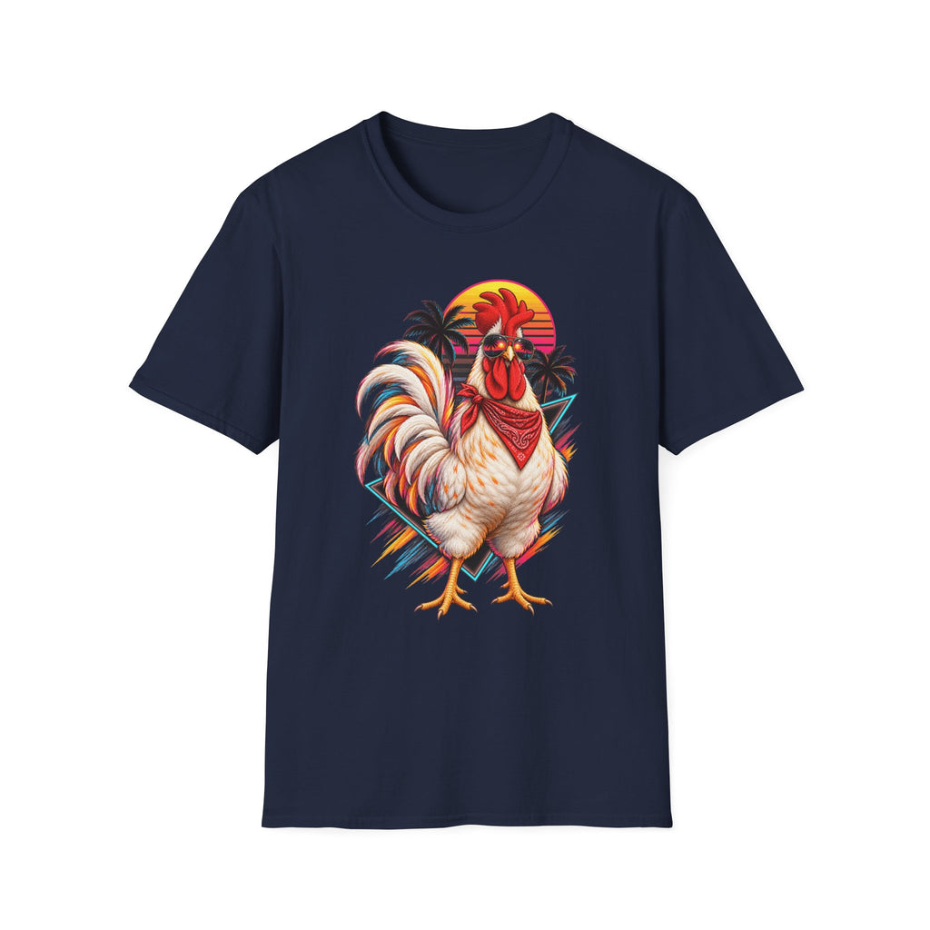 Rooster Sunset T-Shirt — Tropical Rooster Graphic Tee