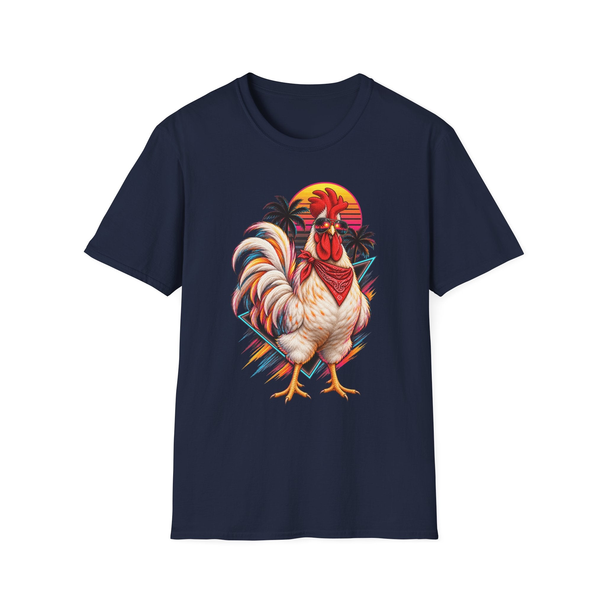 Rooster Sunset T-Shirt — Tropical Rooster Graphic Tee