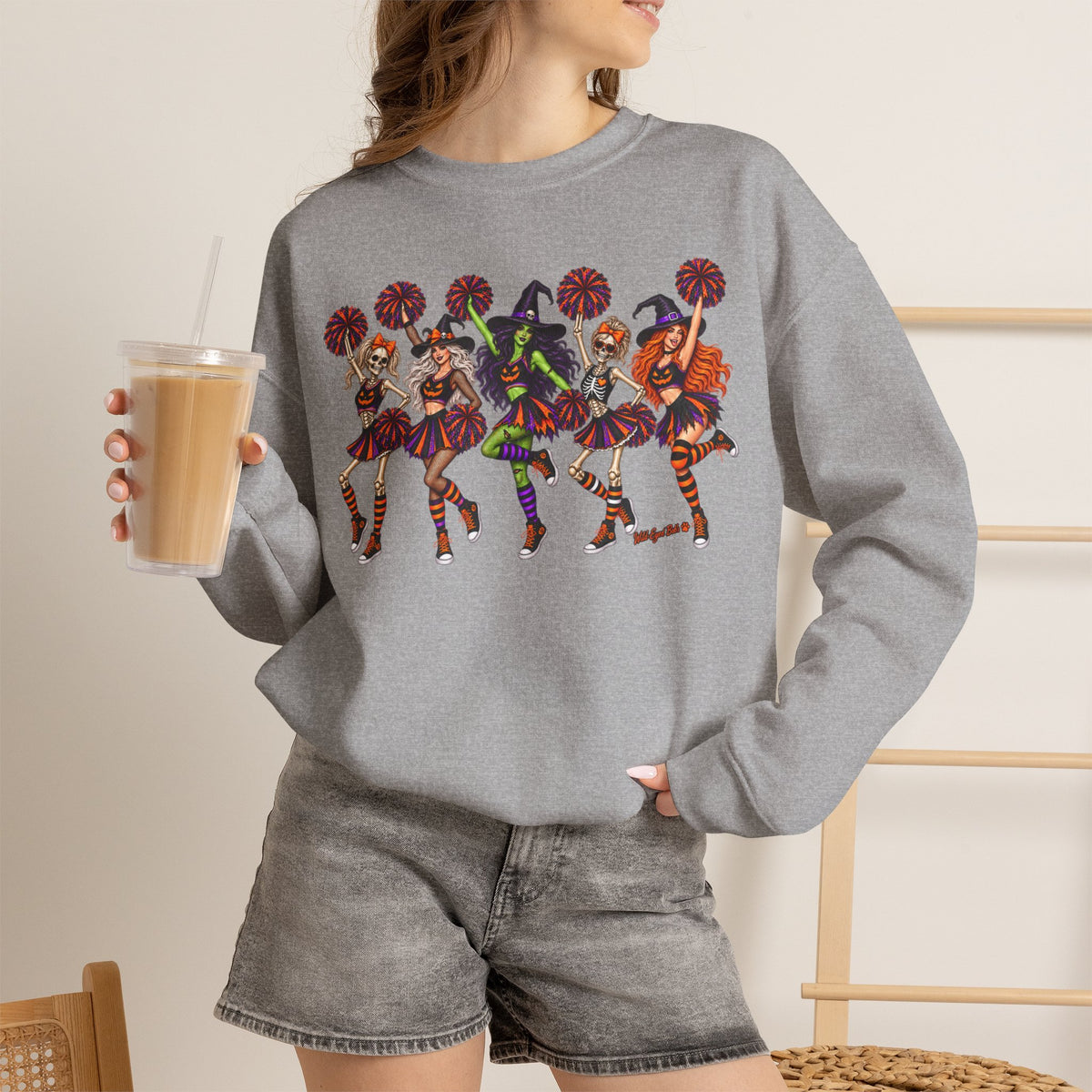 Cheer Squad Halloween Crewneck Sweatshirt