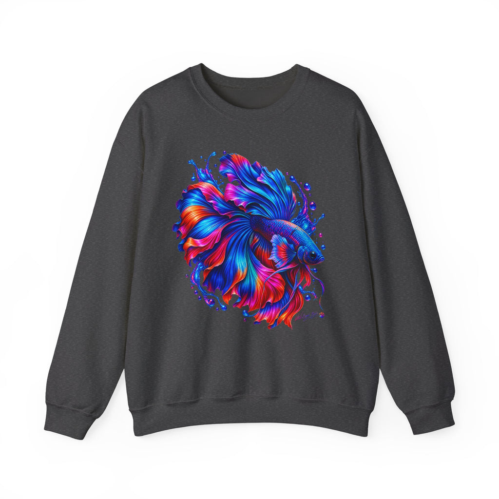Betta Fish Colorburst Crewneck Sweatshirt