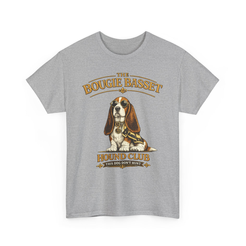 Basset Hound Club T-Shirt – Cute Vintage Basset Hound Graphic Tee " The Bougie Bassett hound Club"