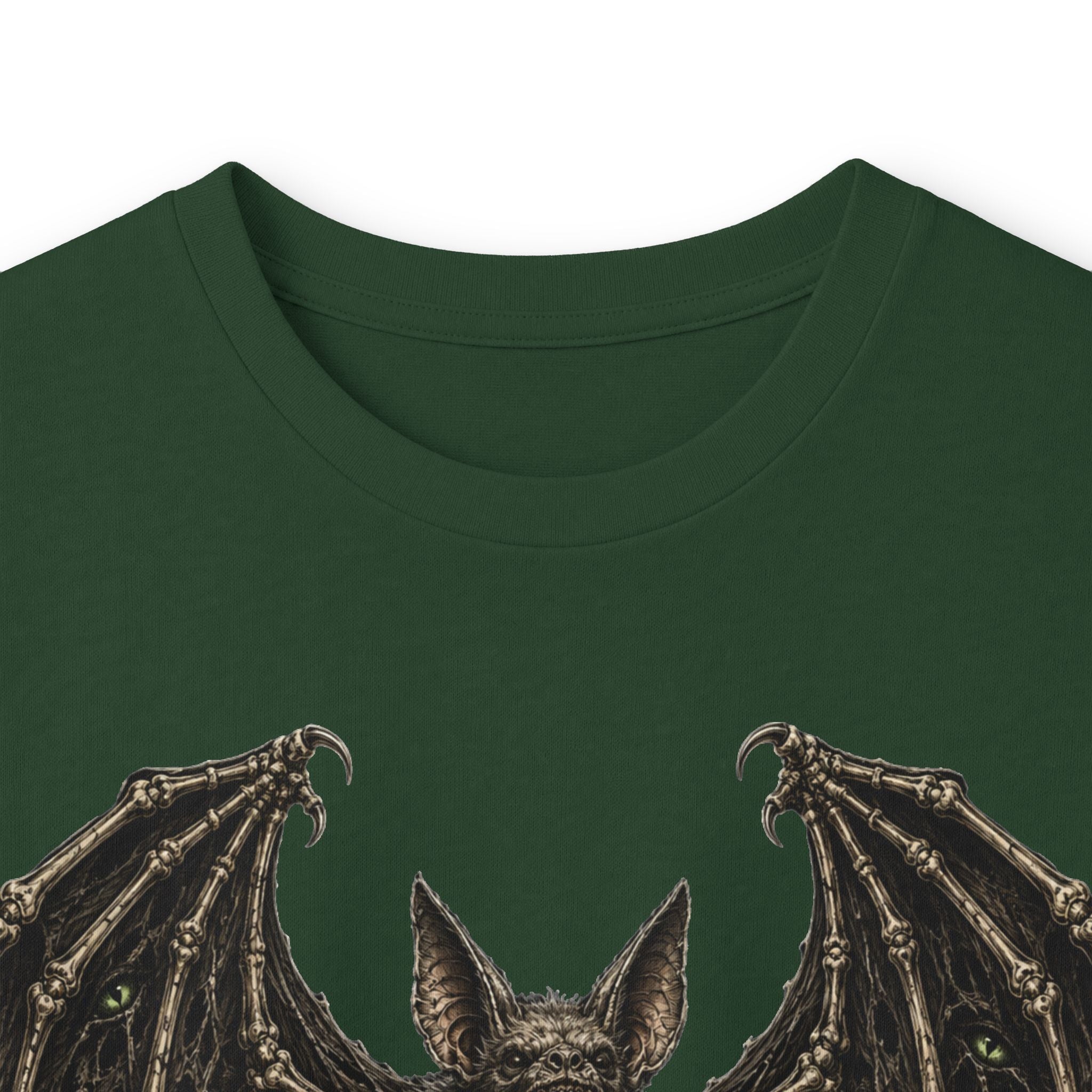 Bat Illustration Long Sleeve Tee — Gothic Bat Graphic Shirt