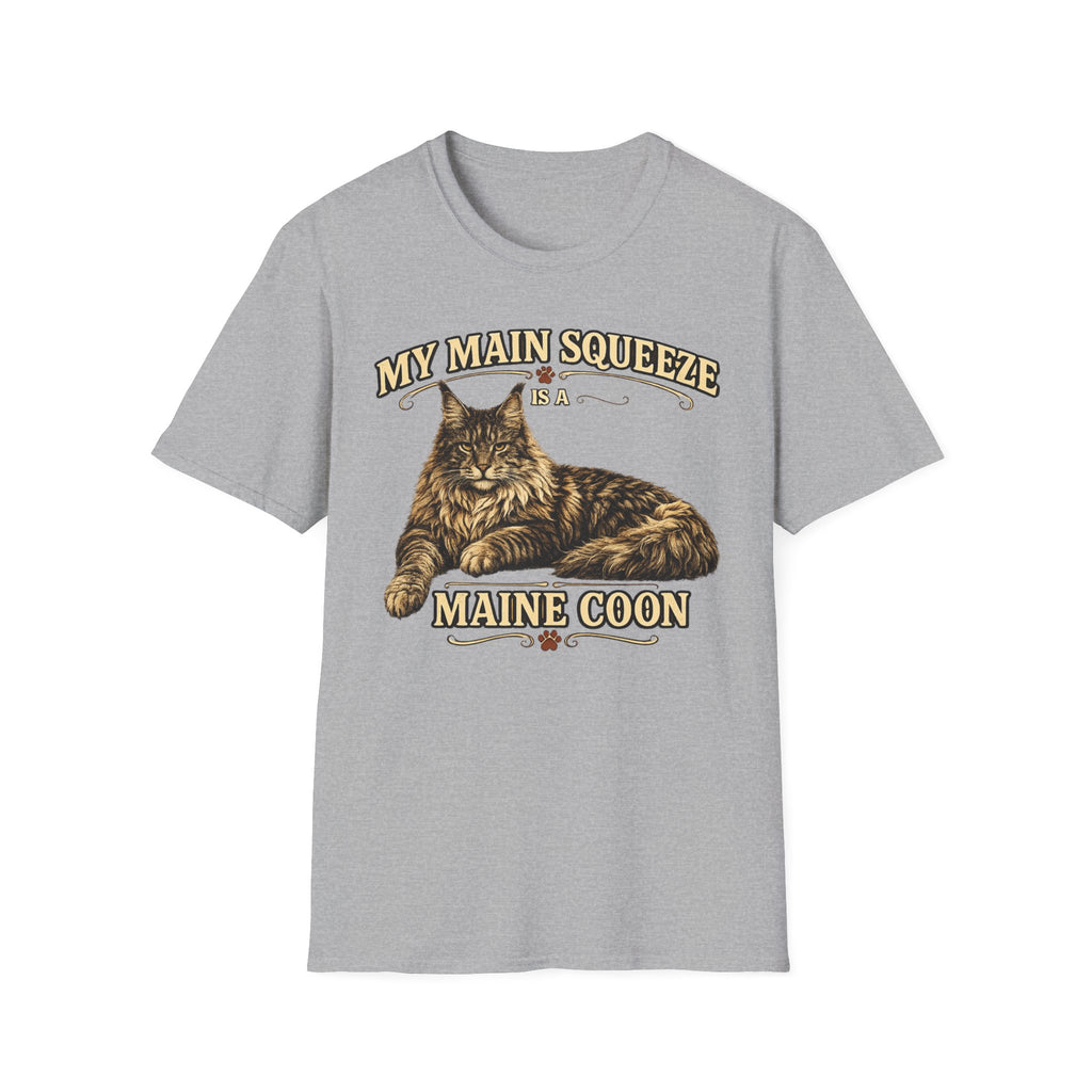 Maine Coon Cat T-Shirt — "My Main Squeeze" Graphic Tee