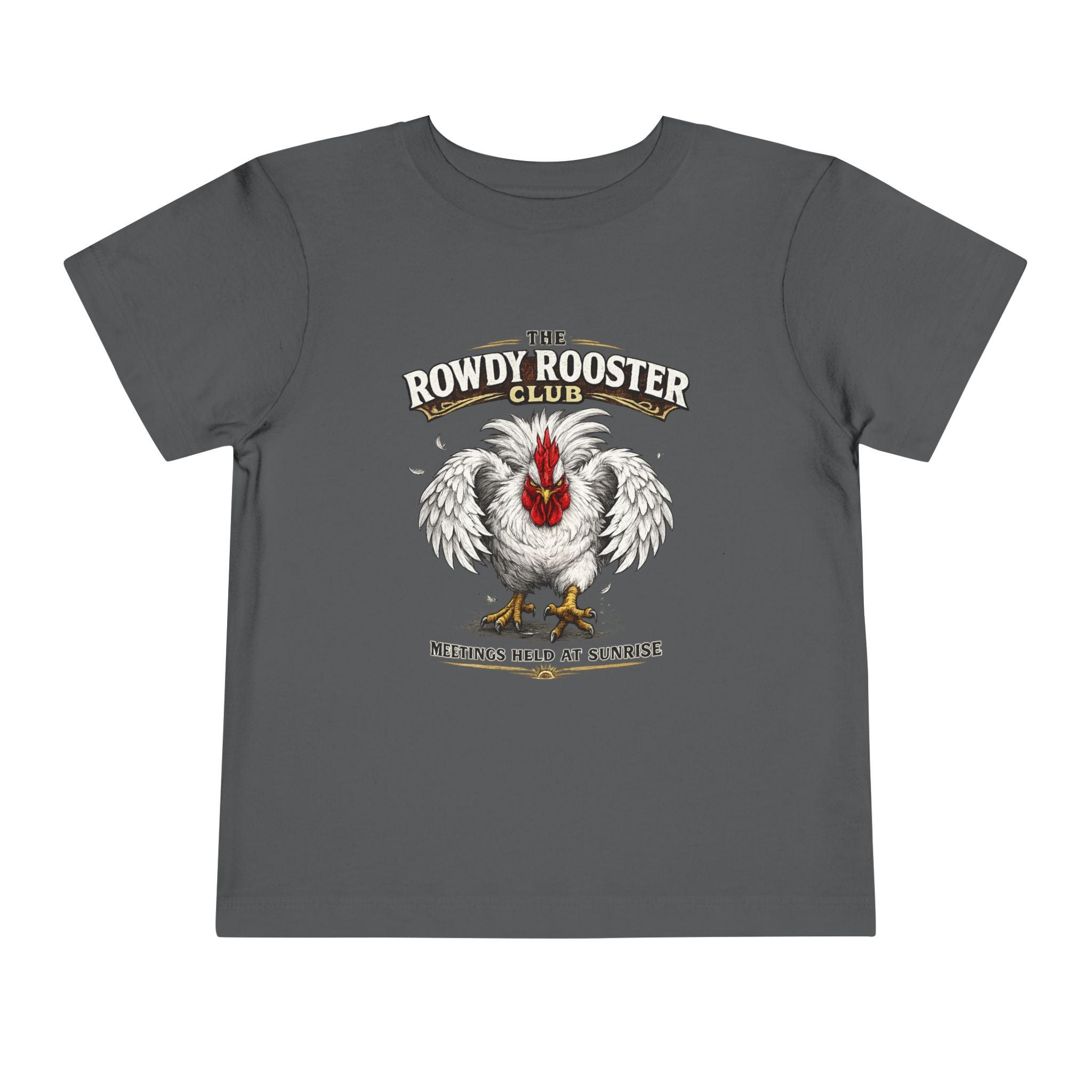 Rowdy Rooster Club Toddler Tee — Cute Rooster Graphic Shirt for Kids