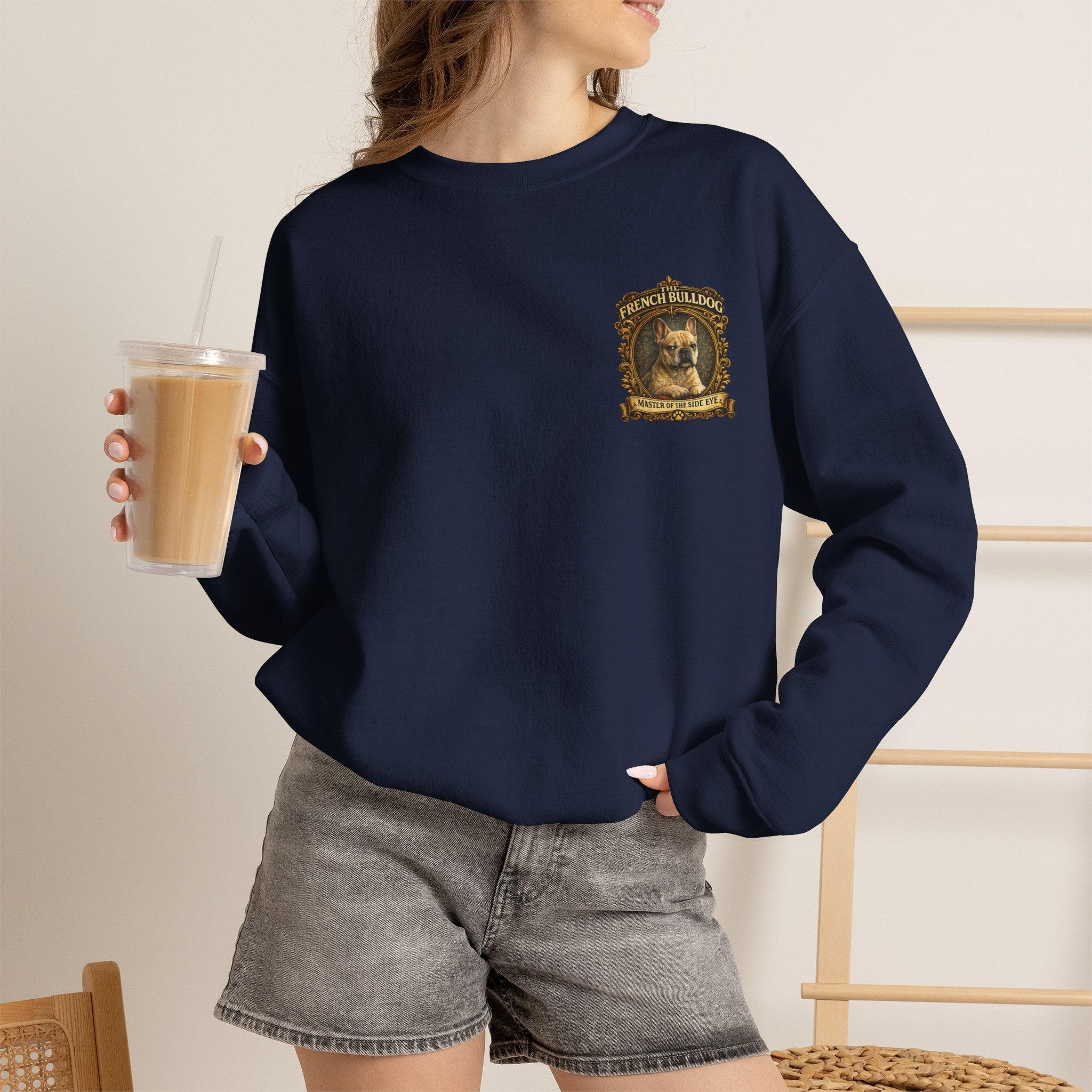 French Bulldog Sweatshirt — "Master of the Side Eye" Vintage-Style Crewneck