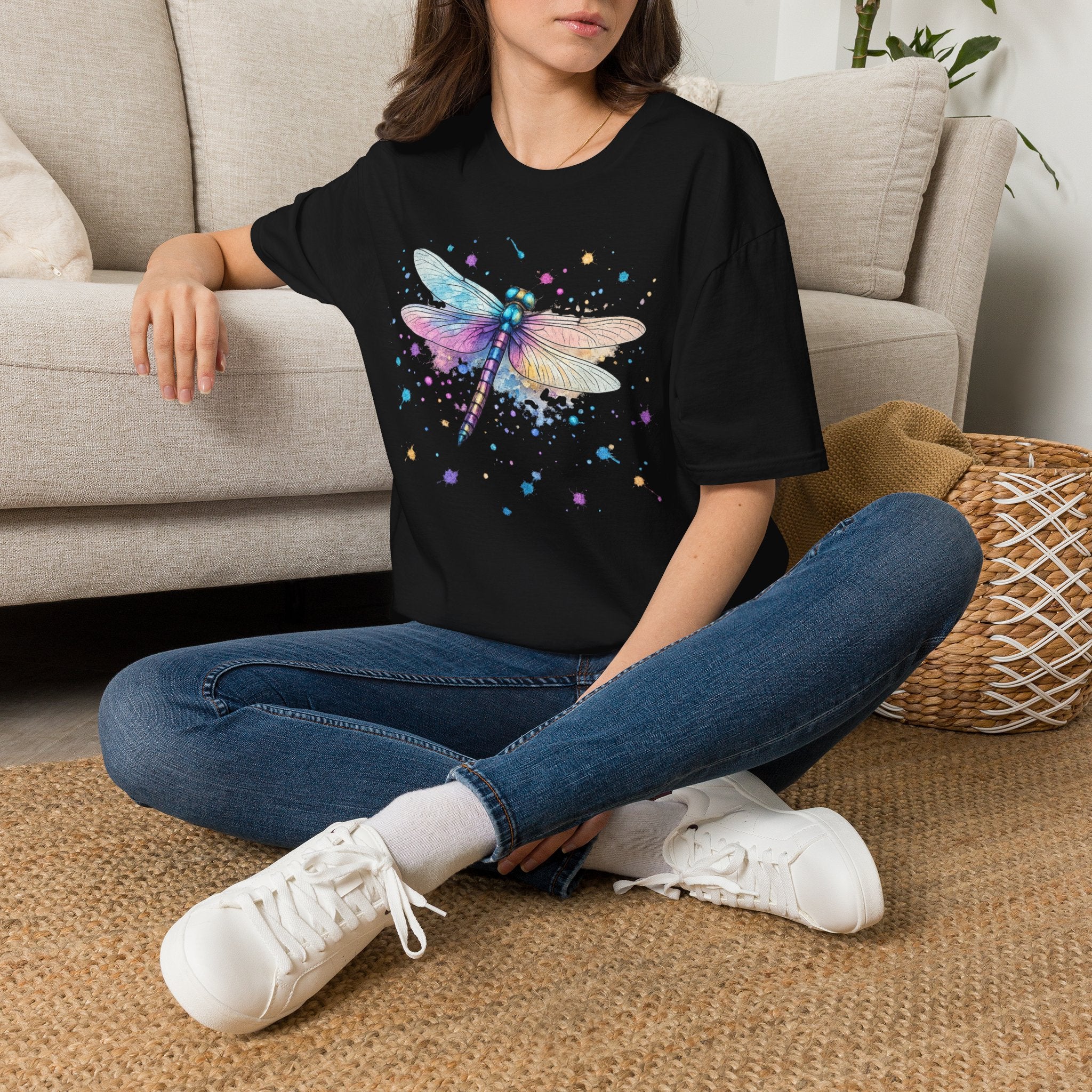 Dragonfly Watercolor T‑Shirt — Pastel Wing Nature Tee