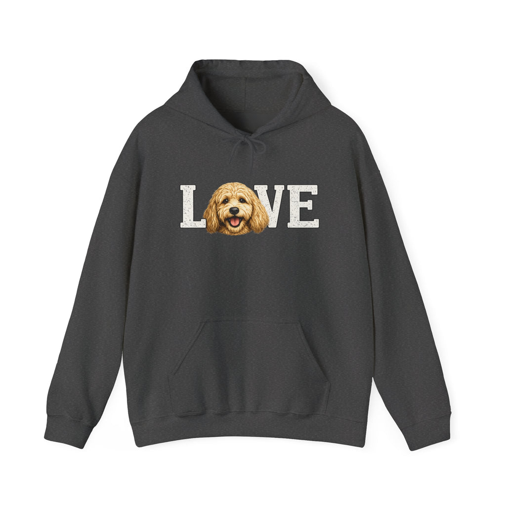 Goldendoodle Dog Love Hoodie – Cute Goldendoodle 'LOVE' Graphic Sweatshirt
