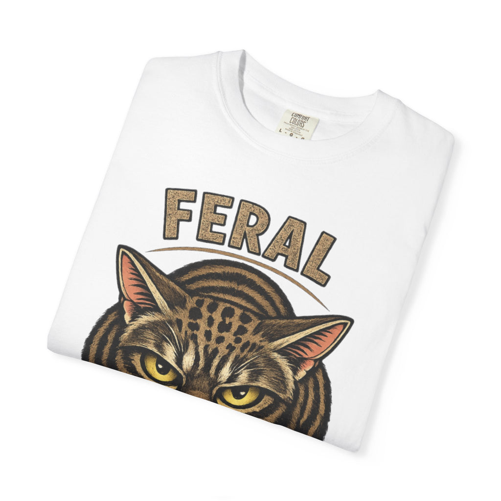 T-Shirt — "Feral: Approach With Snacks" Cat Graphic Tee