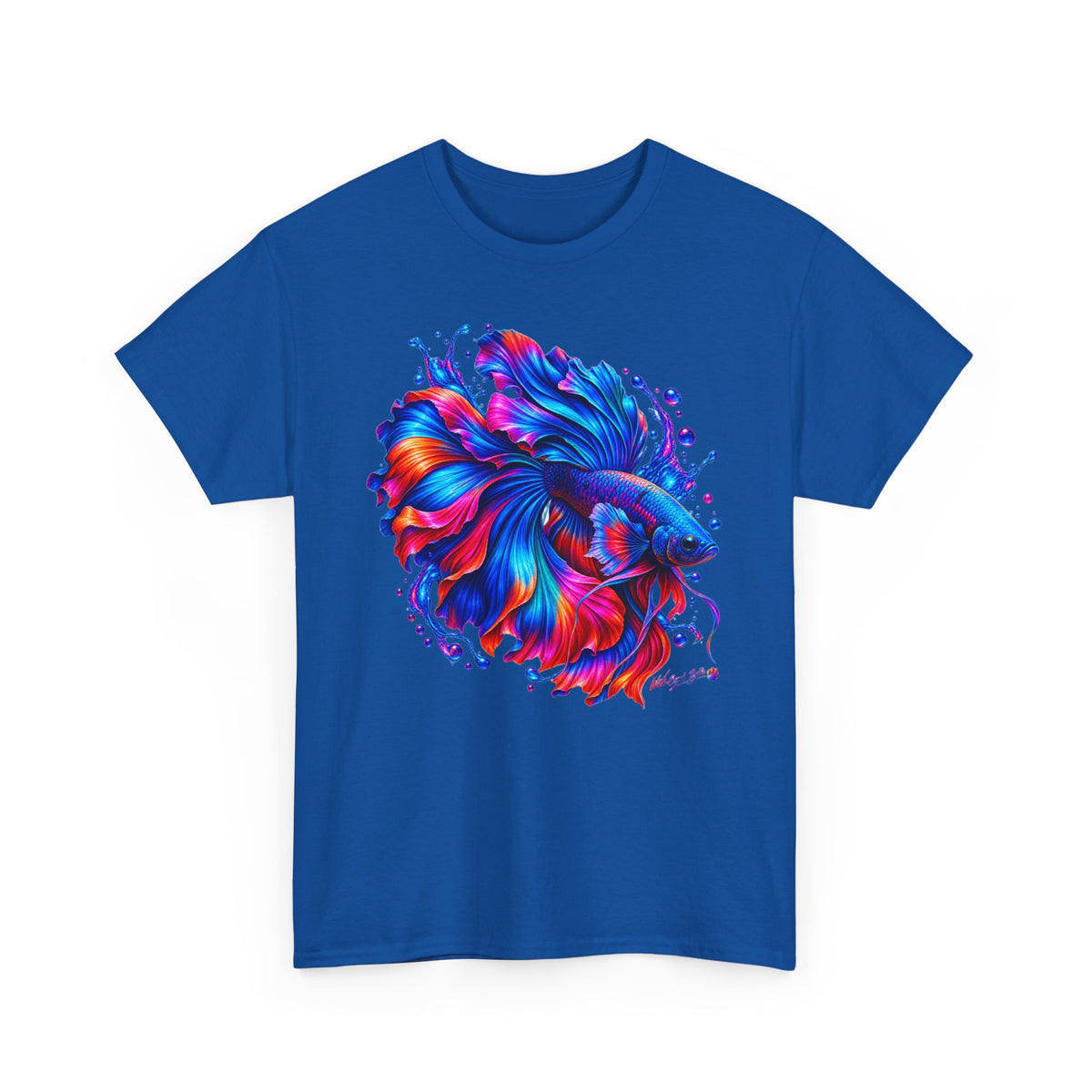 Betta Fish Art Tee — Vibrant Colorful Aquarium Fish Graphic T-Shirt