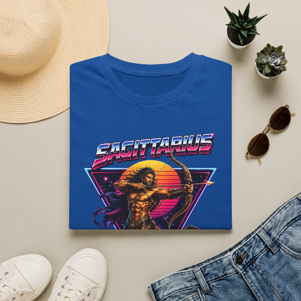 Sagittarius Archer T-Shirt — Retro Neon Zodiac Tee