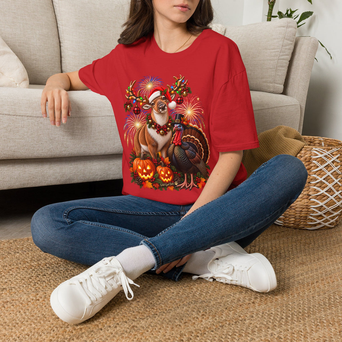 Four Holidays One Shirt - Dear Turkey, Halloween & Christmas Holiday Shirt