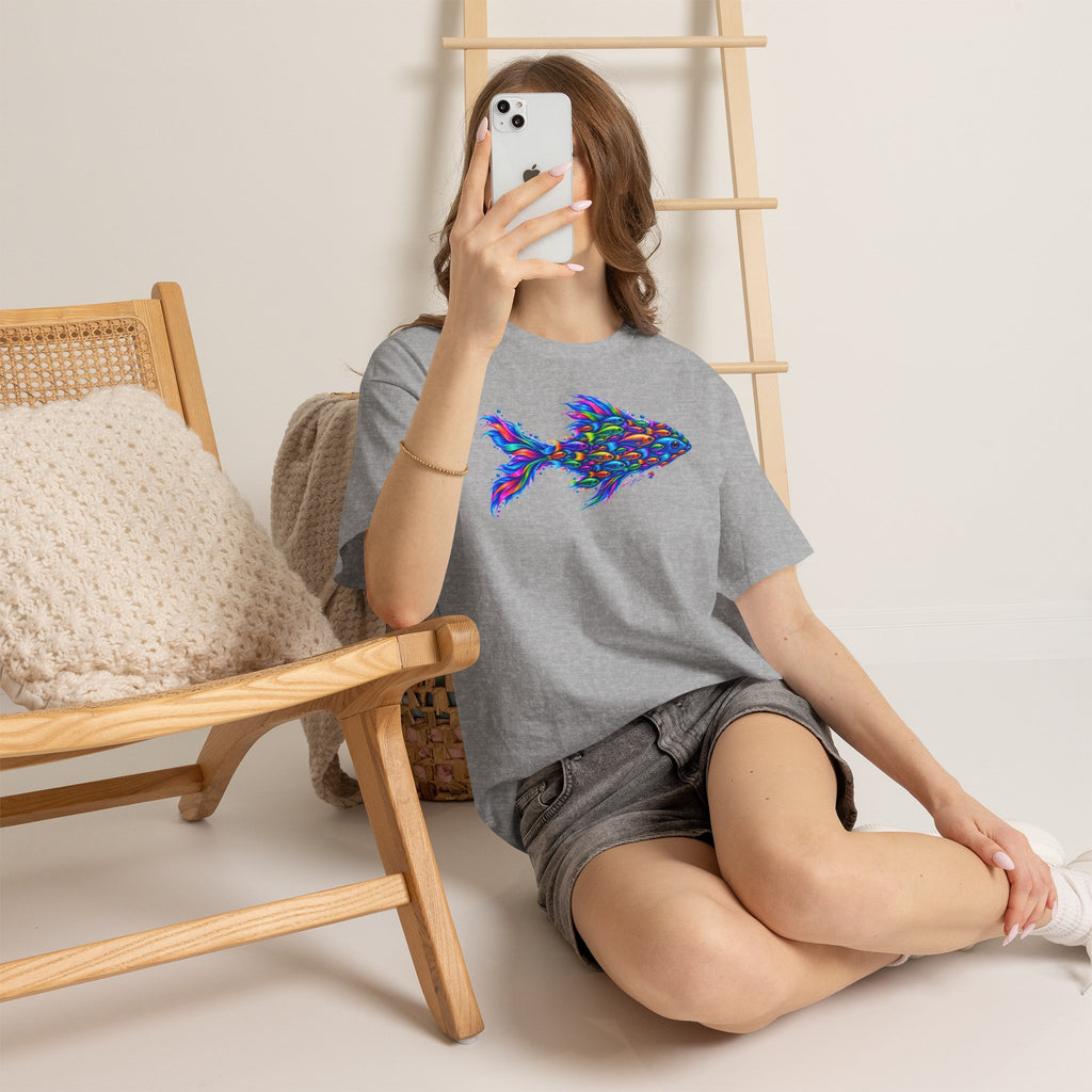 Colorful Fish Graphic Tee — Vibrant Ocean Art T-Shirt