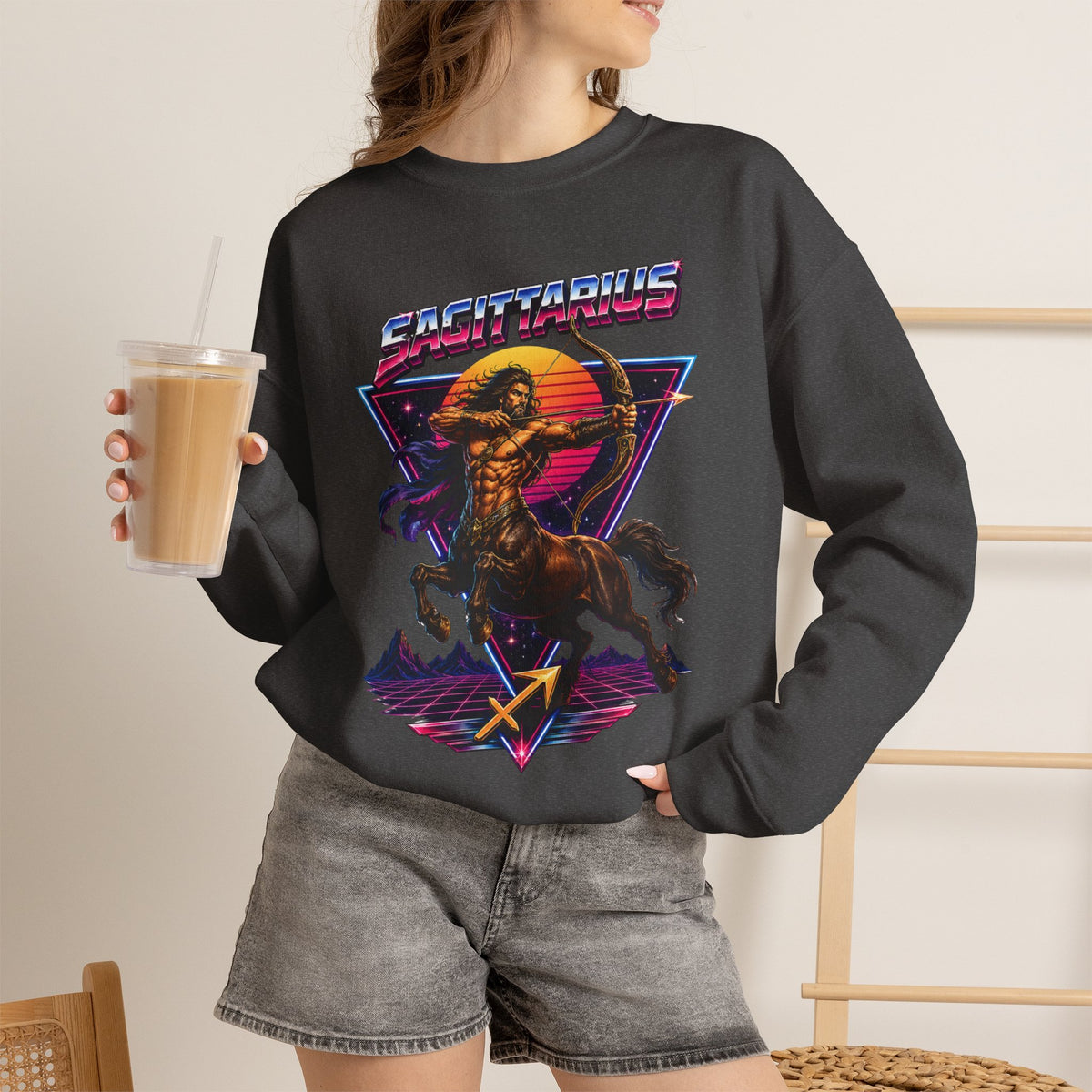 Centaurious Retro Metal Crewneck Sweatshirt
