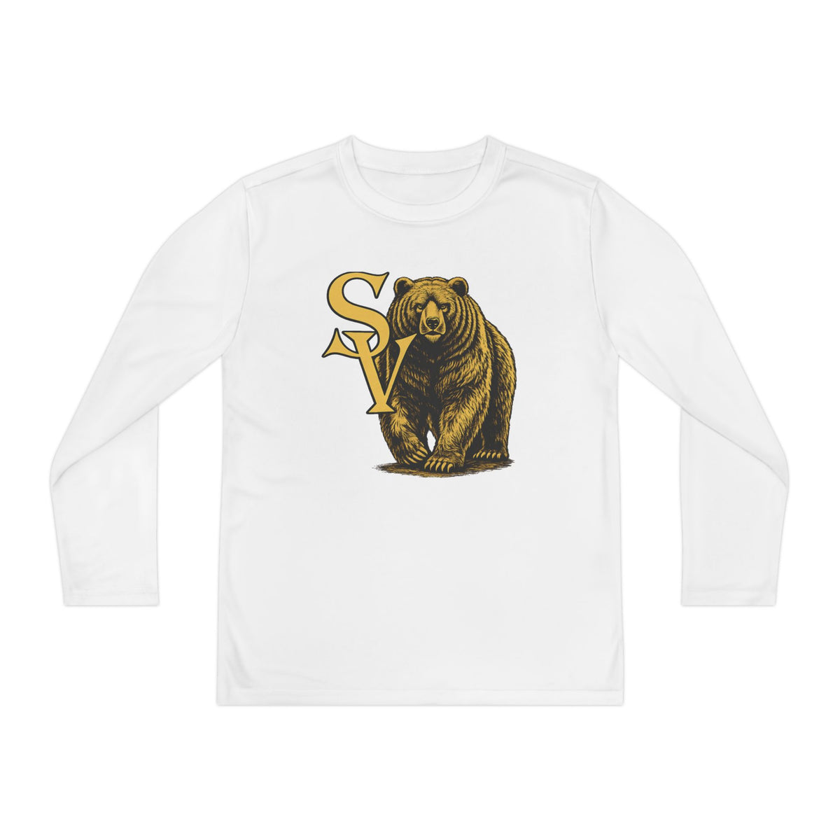 Diane J. Design Bear Mascot Long Sleeve Tee