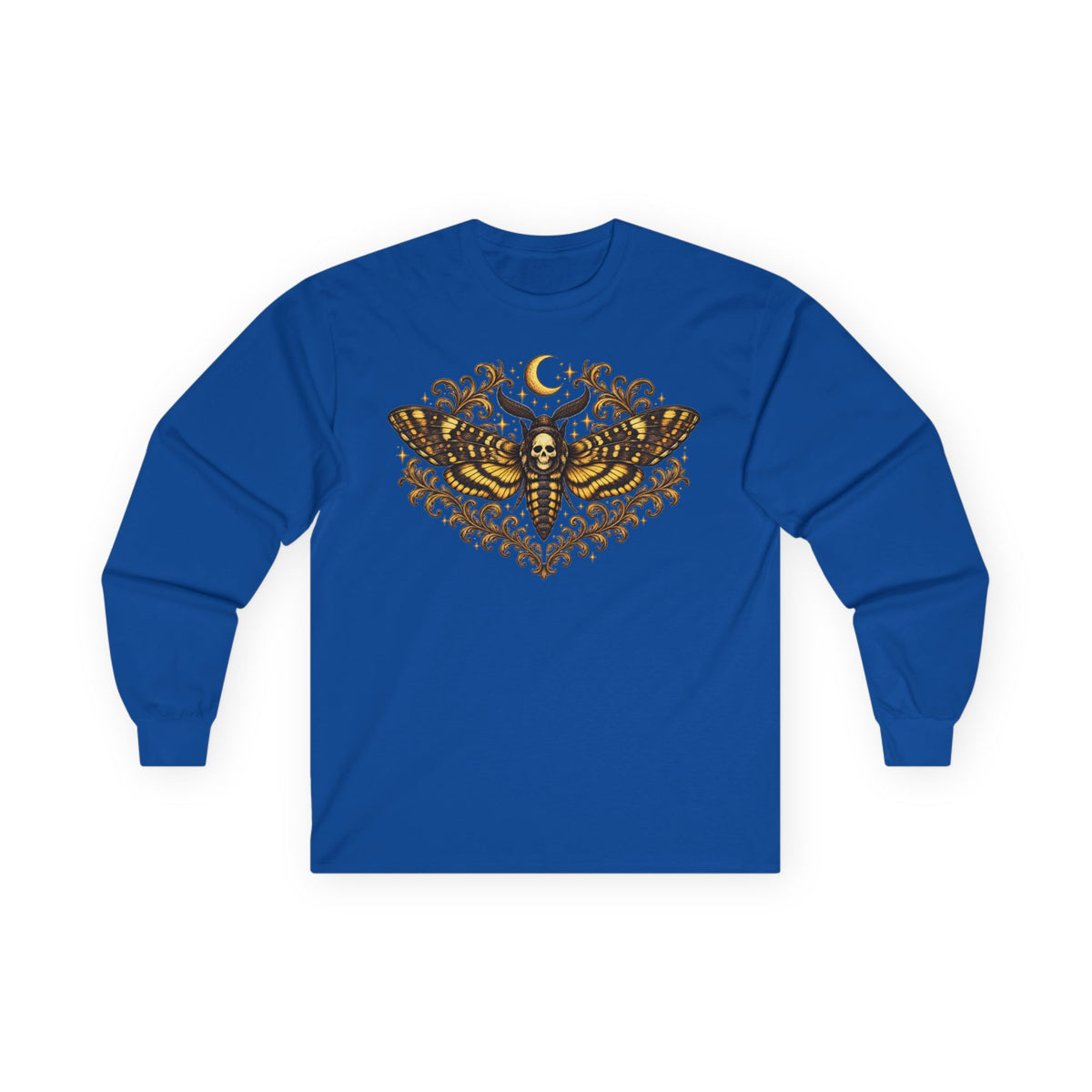 Moon Death Moth Skull Long Sleeve Tee