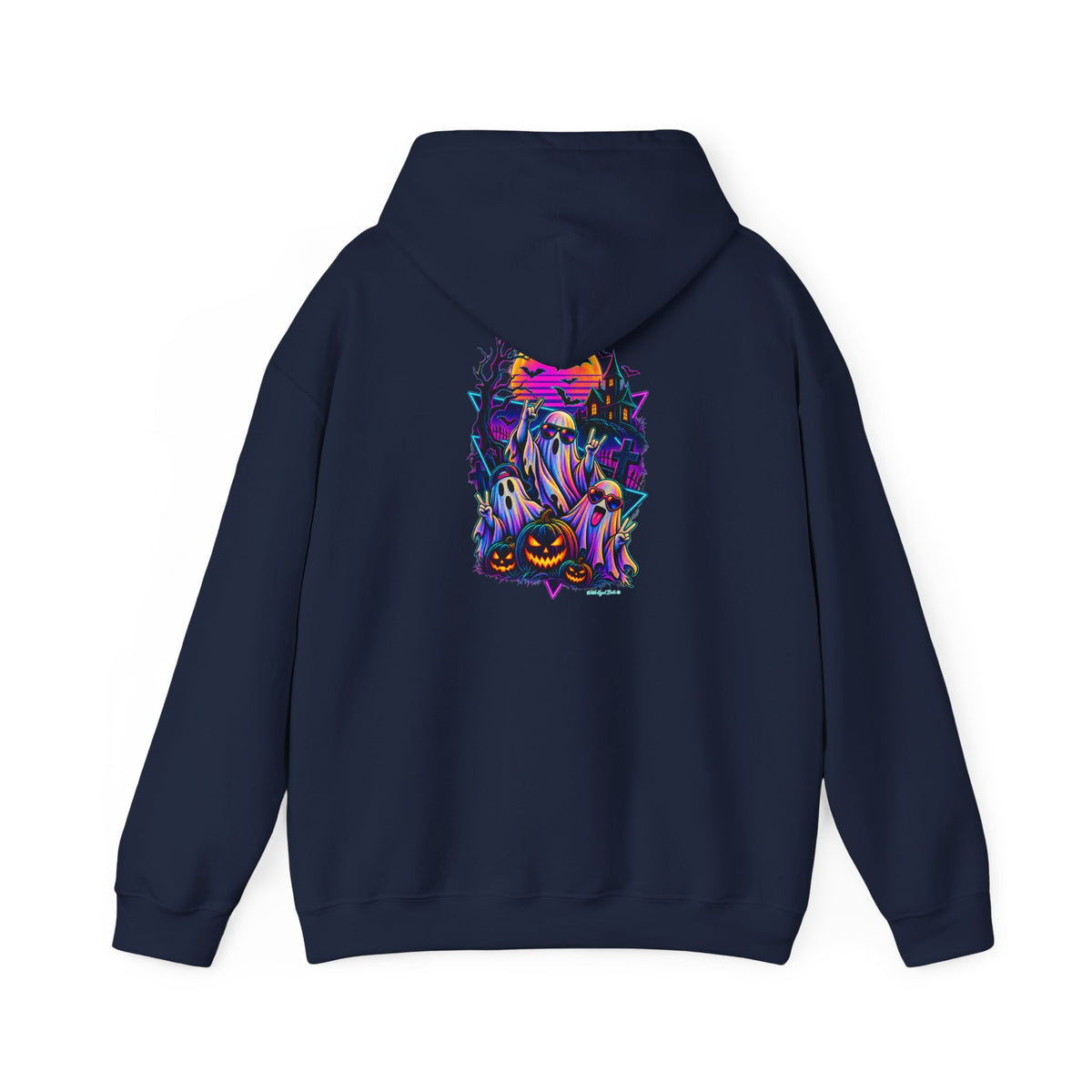 Halloween Ghosts Hoodie — Neon Haunted Night Pumpkin Sweater