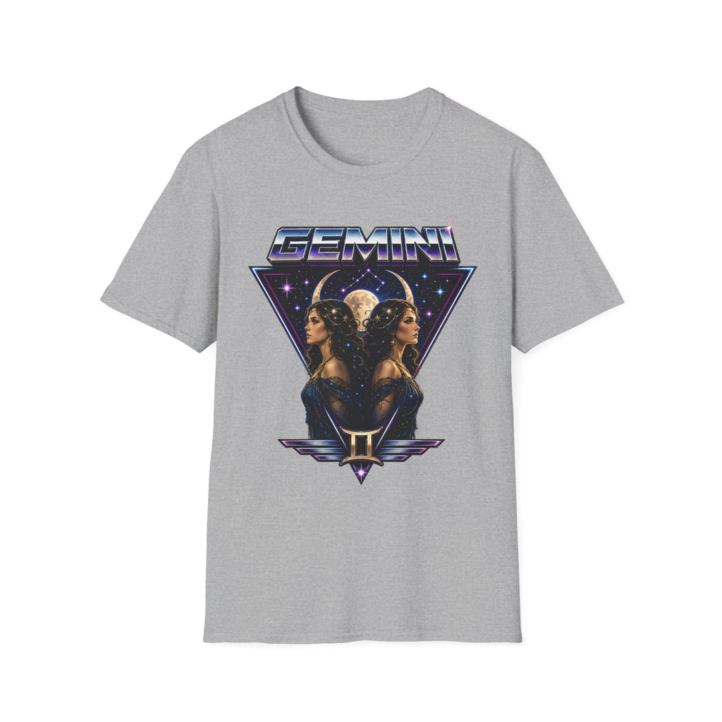 Gemini Zodiac T-Shirt — Retro Twin Constellation Graphic