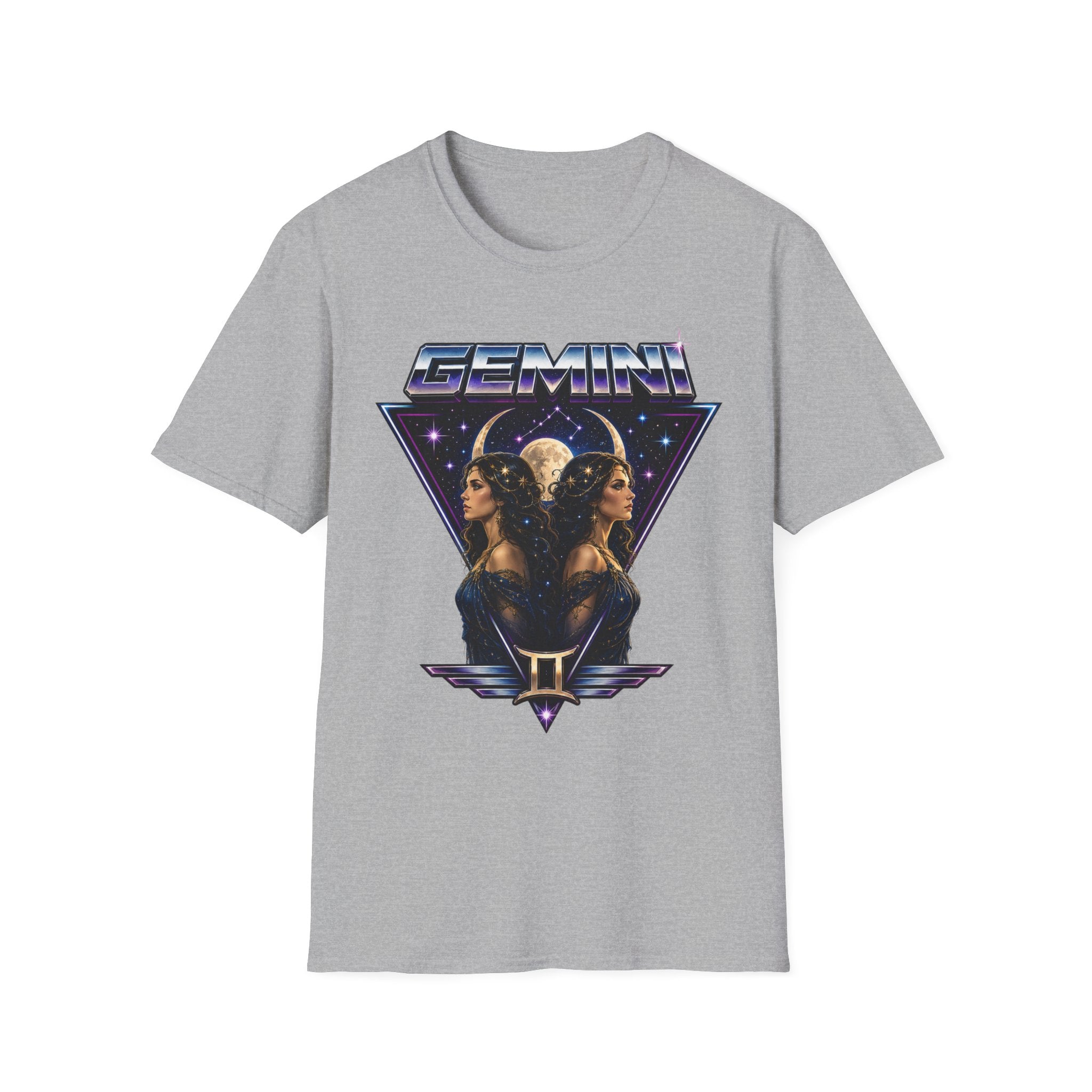 Gemini Zodiac T-Shirt — Retro Twin Constellation Graphic