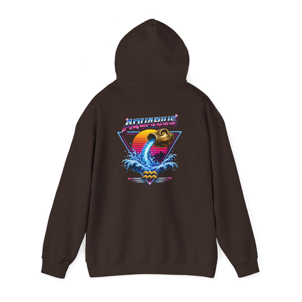 Retro Sunset Aquarius Hoodie —  Graphic Sweatshirt