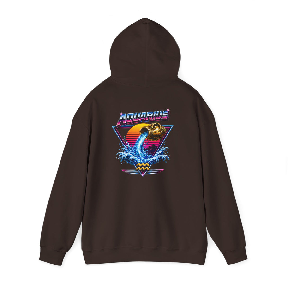 Retro Sunset Aquarius Hoodie —  Graphic Sweatshirt
