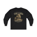 Christian Lion Long Sleeve Tee — “Be Strong & Courageous, The Lord Your God” Inspirational Shirt