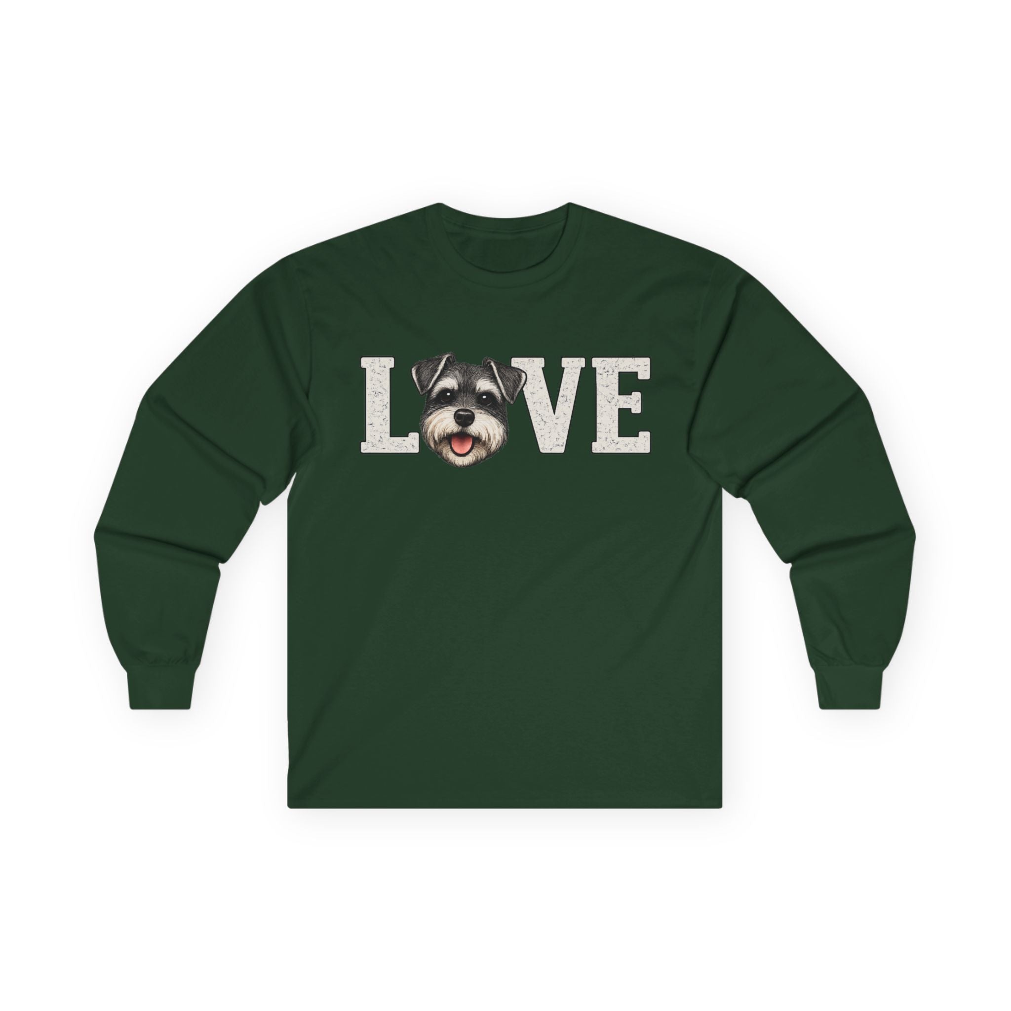 Schnauzer 'LOVE' Long Sleeve Tee – Dog Lover Shirt