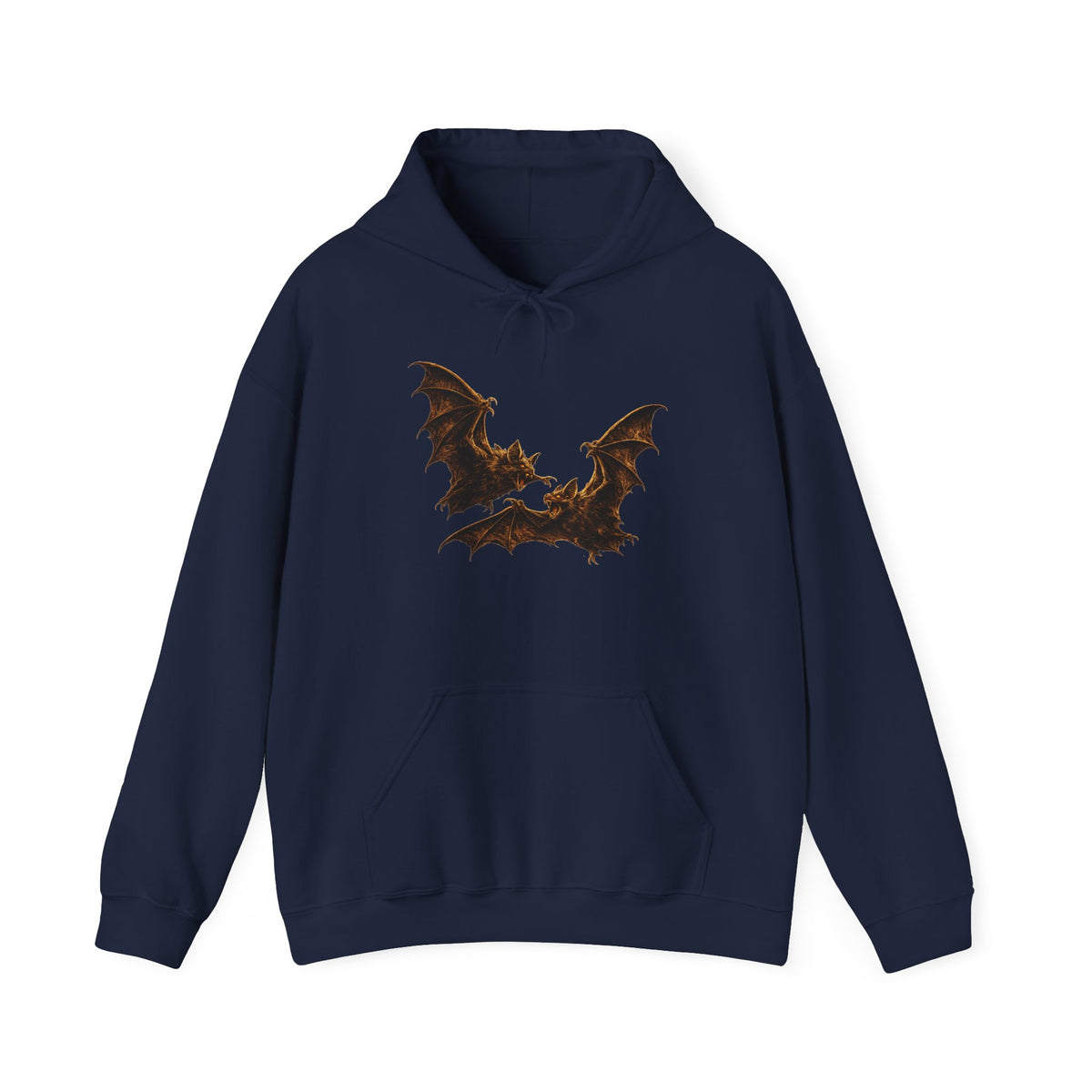 Bat Silhouette Hoodie – Fiery Gothic Bat Graphic Pullover