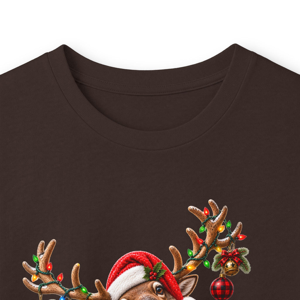 Holiday Reindeer & Turkey Long Sleeve Tee — Festive Halloween to Christmas Mashup