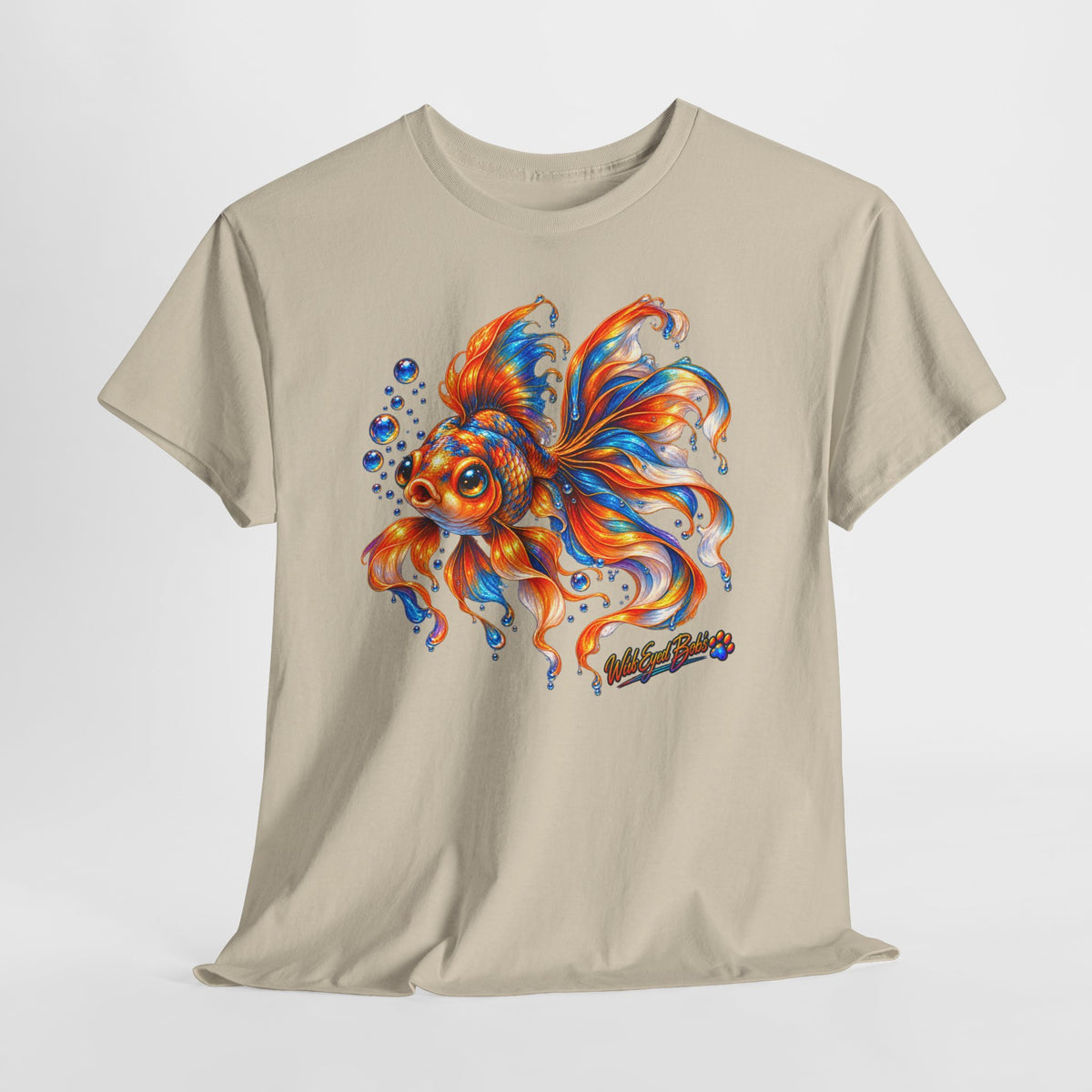 Goldfish Art T-Shirt — Colorful Fantail Goldfish Illustration Tee