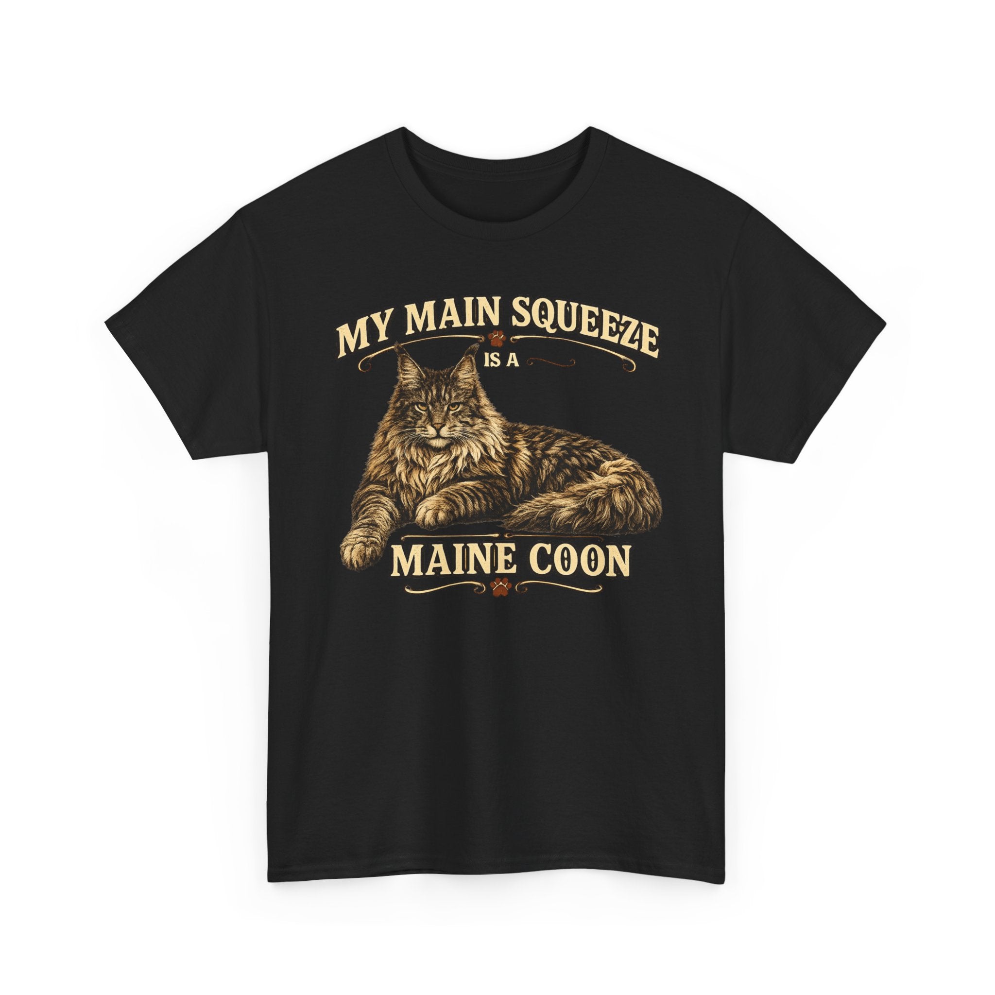 Maine Coon Cat T-Shirt — "My Main Squeeze" Vintage Cat Lover Tee