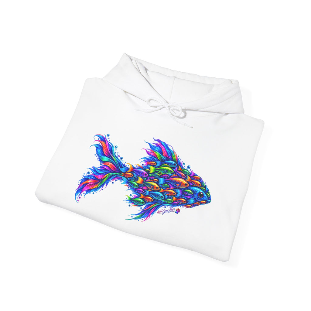 Fish Hoodie — Colorful Abstract Fish Graphic Pullover