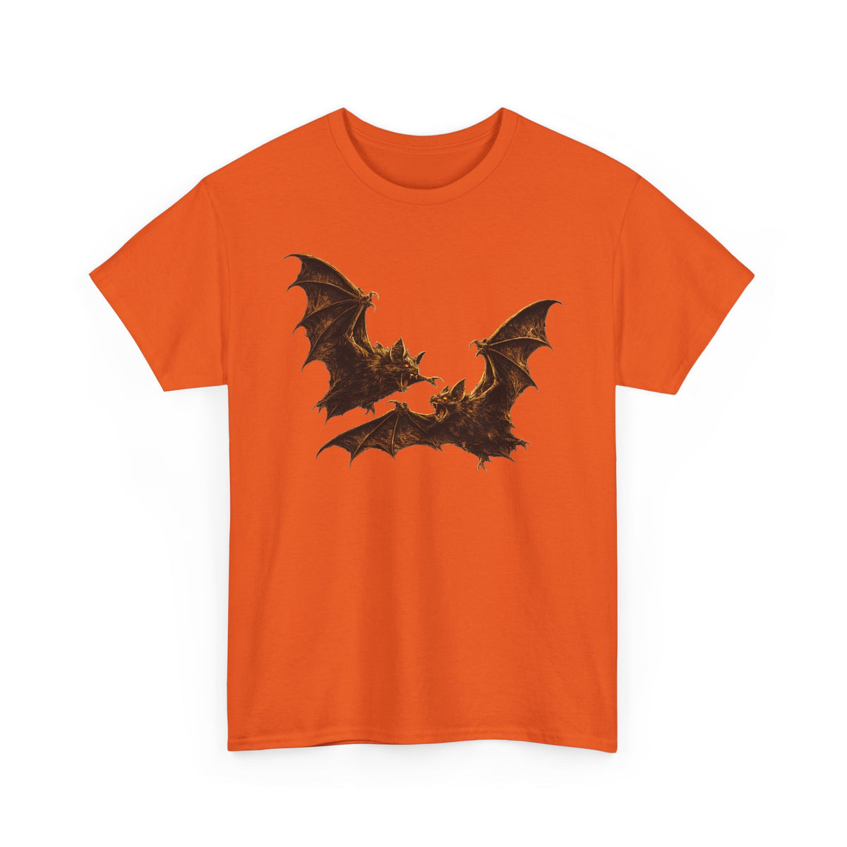 Bat duo Graphic Tee — Vintage Gothic Bat Illustration Shirt