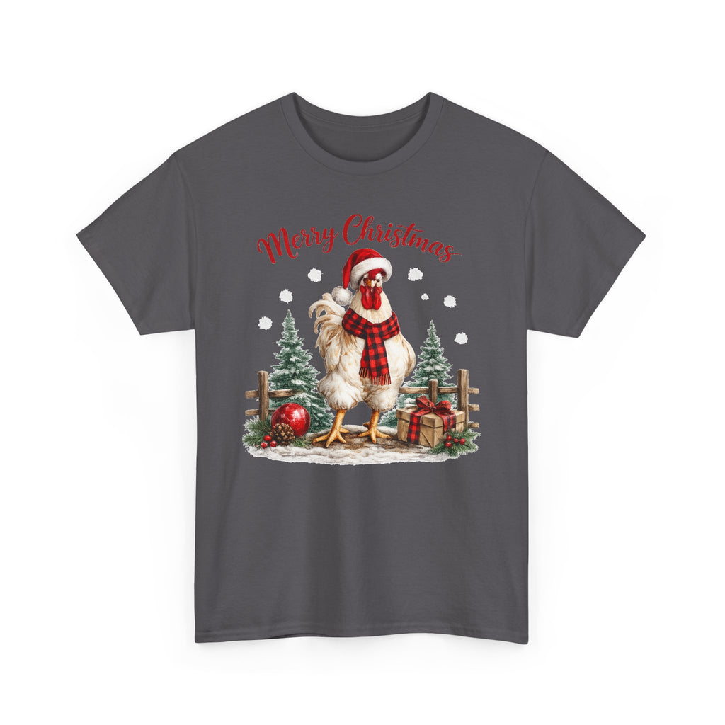 Christmas Rooster T‑Shirt – 'Merry Christmas' Festive Rooster Holiday Tee