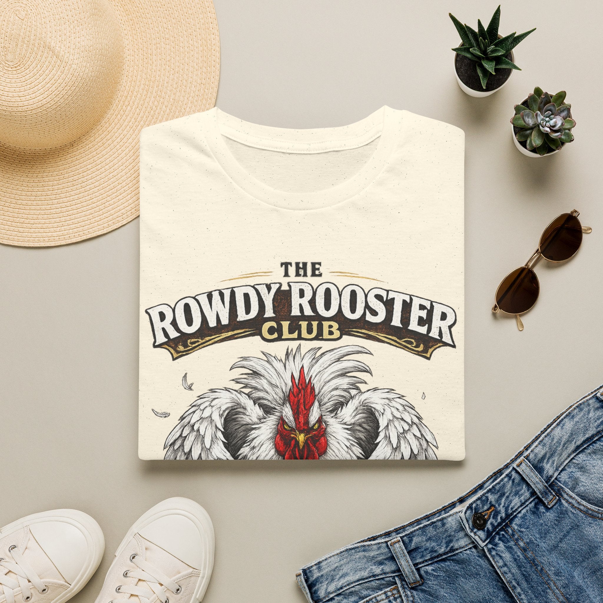 Rooster - Rowdy Rooster Club T-Shirt — 'Meetings Held at Sunrise' Graphic Tee