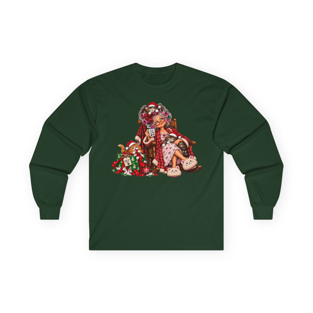 Christmas Cat Lady - cozy Holiday Cats and Coffee