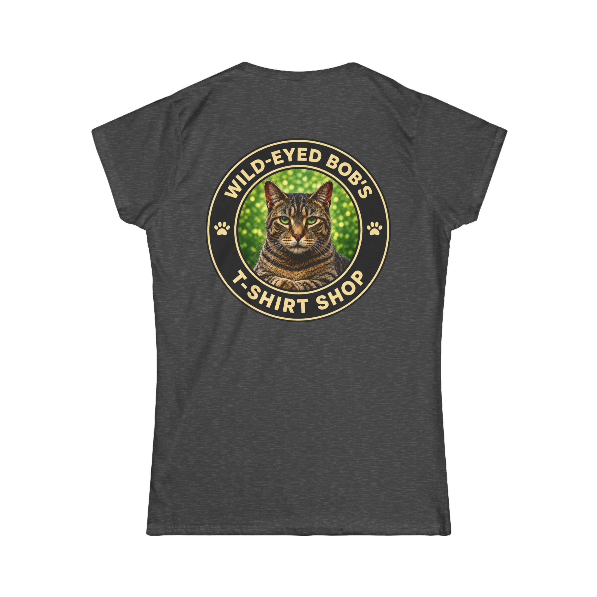 "Wild-Eyed Bob's T-Shirt Shop" Cat Logo Tee