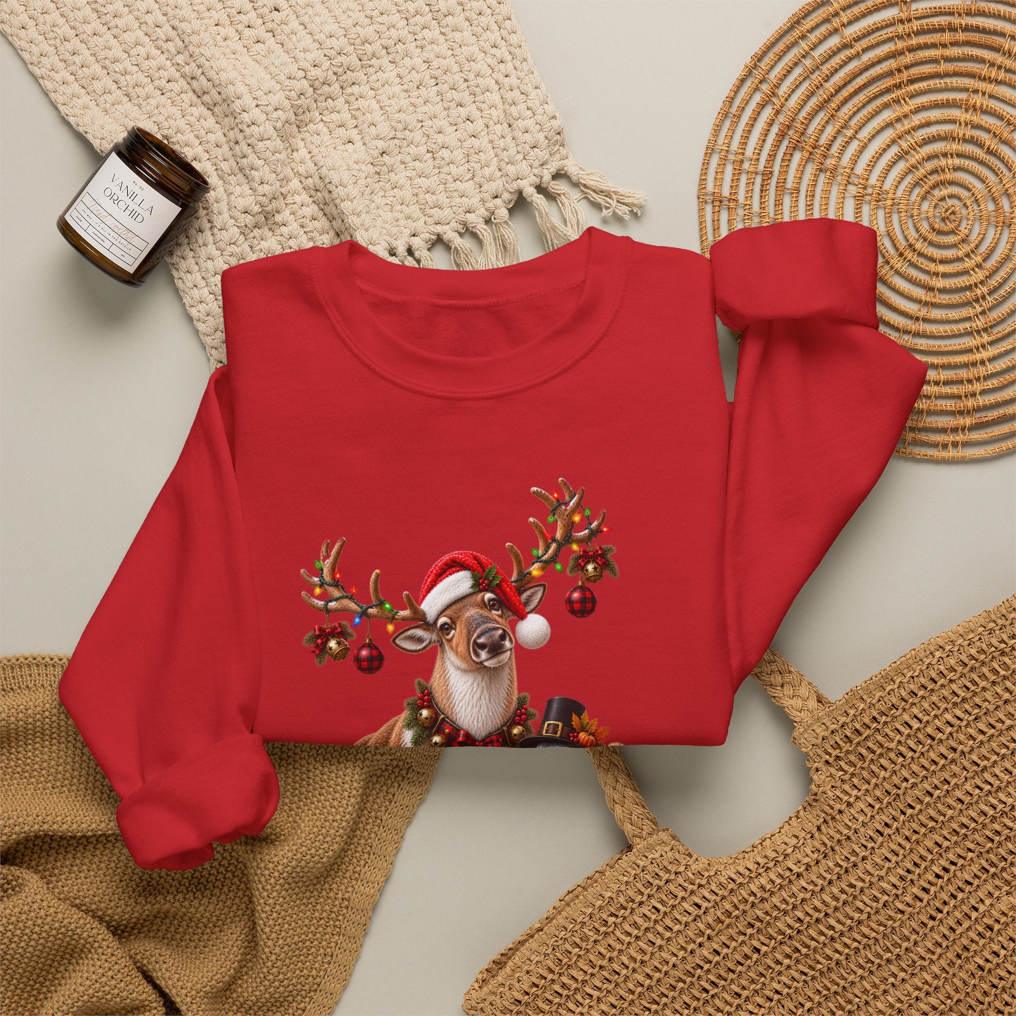Holiday Mash-up Sweatshirt — Christmas Thanksgiving Halloween Funny