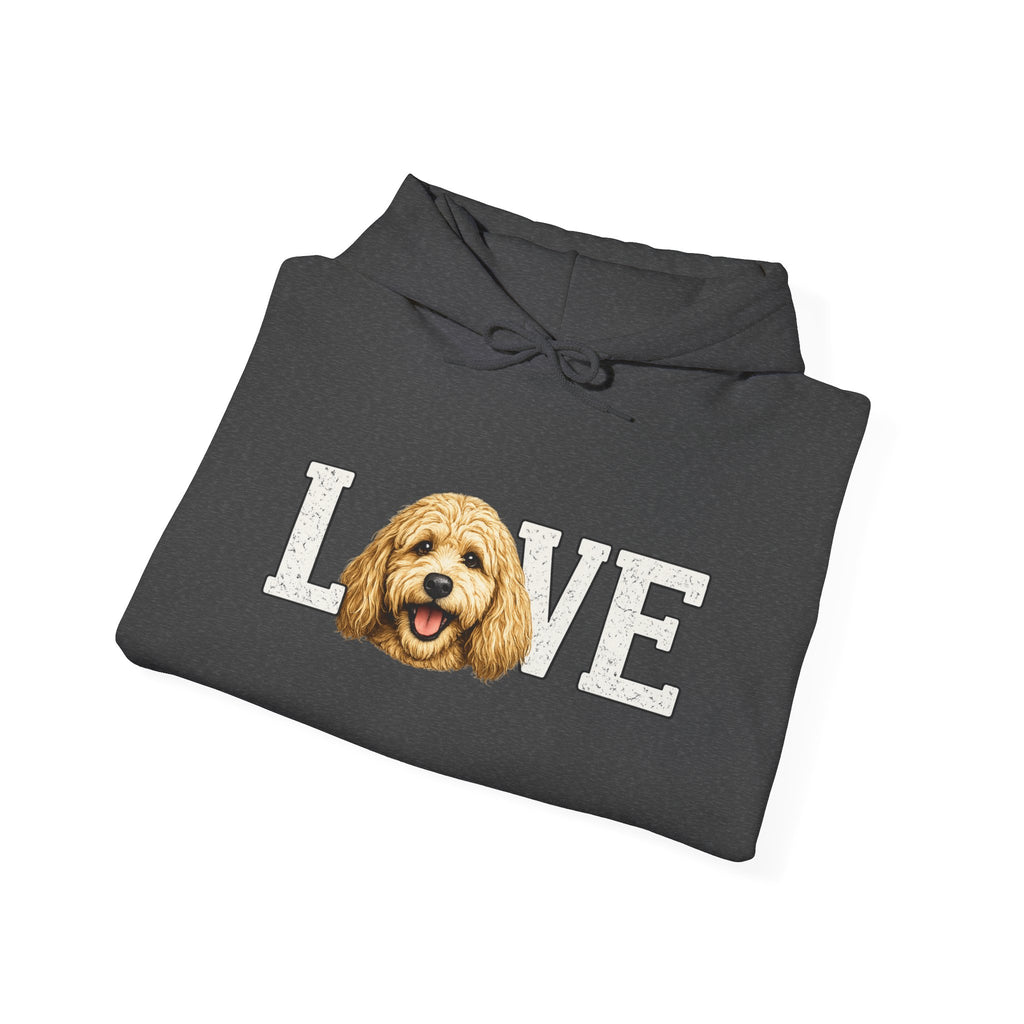 Goldendoodle Dog Love Hoodie – Cute Goldendoodle 'LOVE' Graphic Sweatshirt