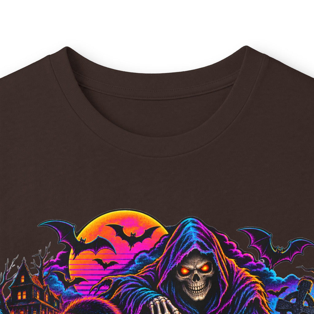 Halloween Grim Reaper Pumpkin retro Long Sleeve Tee