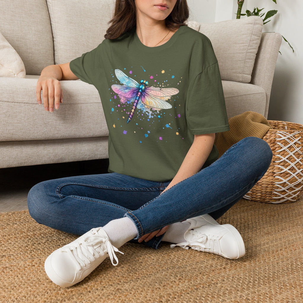 Dragonfly Watercolor T‑Shirt — Pastel Wing Nature Tee