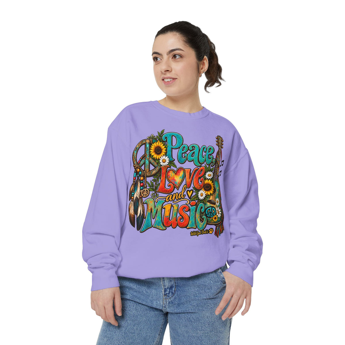 Peace Love and Music -Boho Sweatshirt