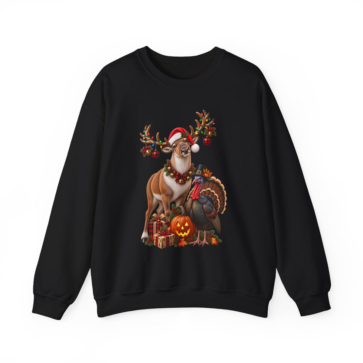 Holiday Mash-up Sweatshirt — Christmas Thanksgiving Halloween Funny